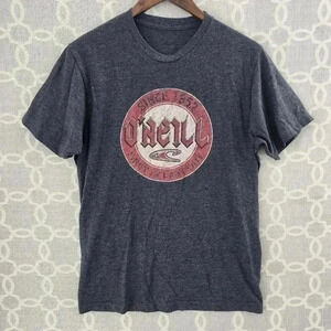 O' Neil Gray Short Sleeve Men's T Shirt Size M